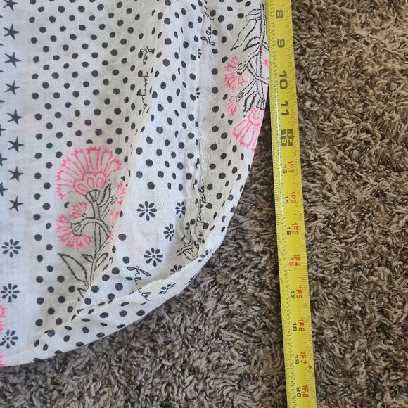 Free People Beach Tote Bag Sea Floral Light Weight Sheer Fabric Bohemian - Picture 3 of 5